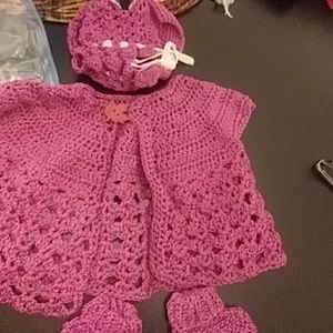 Hand crochet baby outfit